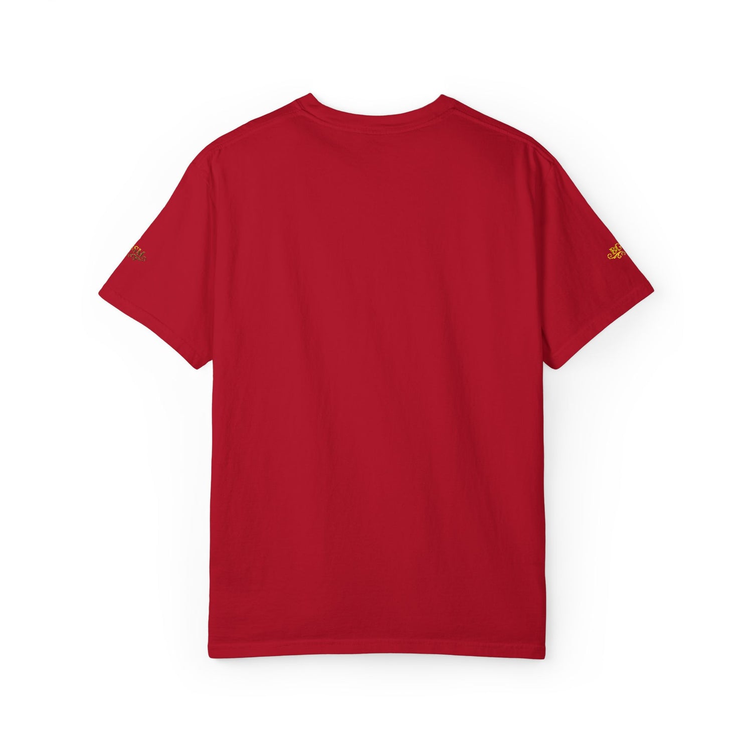 Autumn Fox Pocket T-Shirt — Rust Garment-Dyed Tee with Pocket Fox Design