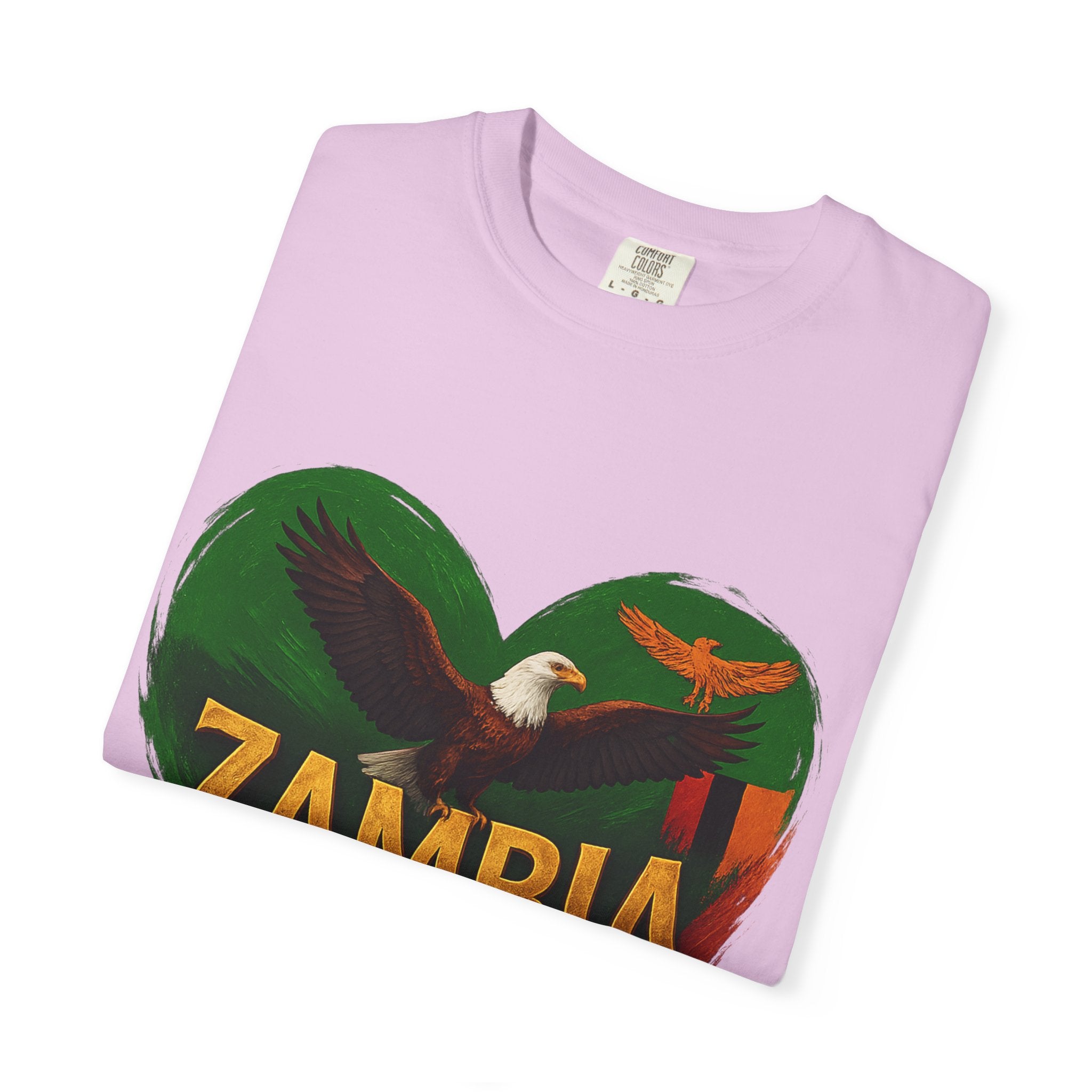 BGSM Zambia Heart Eagle T-Shirt — Patriotic Zambia Graphic Tee