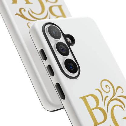 Monogram Tough Case – Elegant Gold B S G M Flourish Phone Case