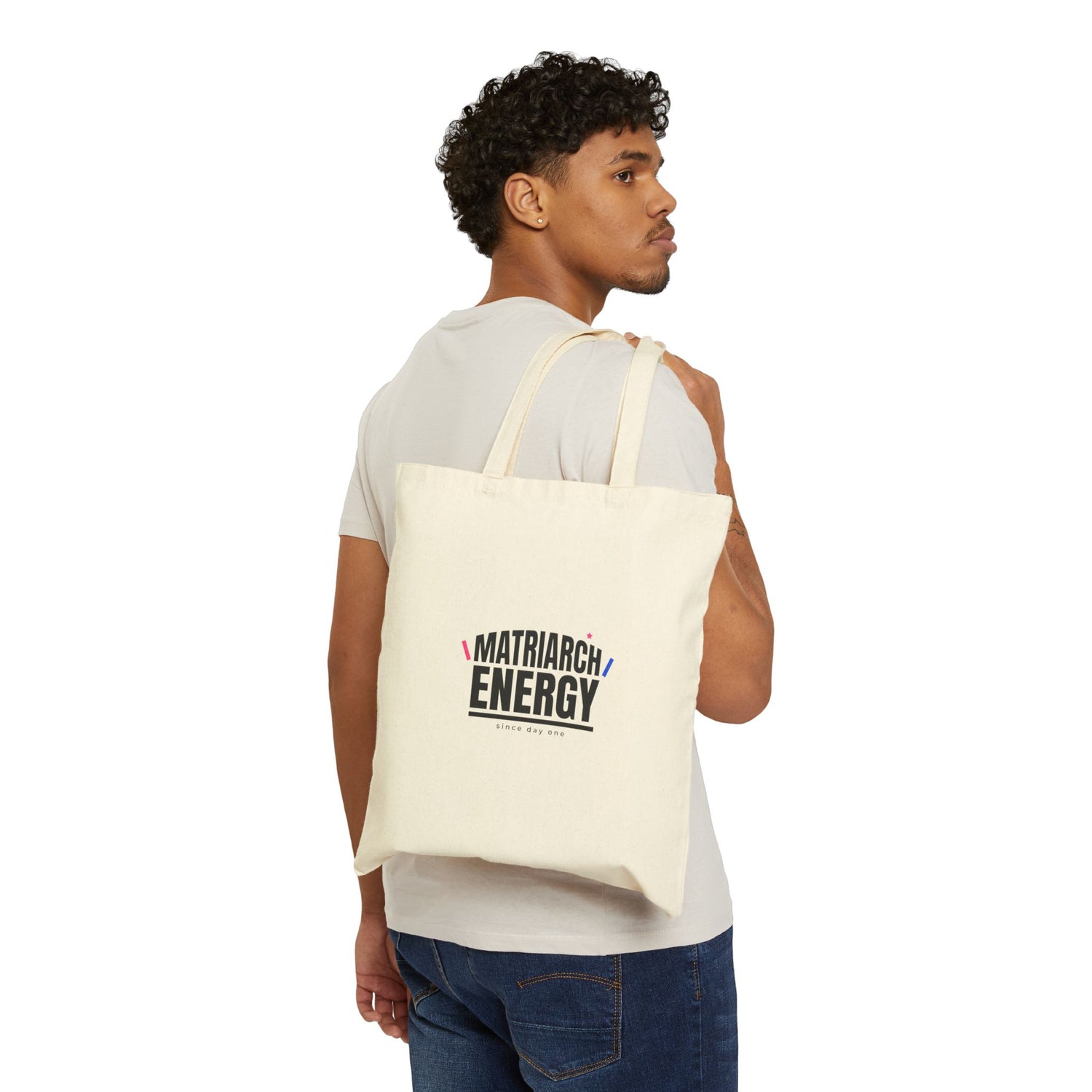 Matriarch Energy Tote | Minimal Typographic Mother’s Day, Mom Identity