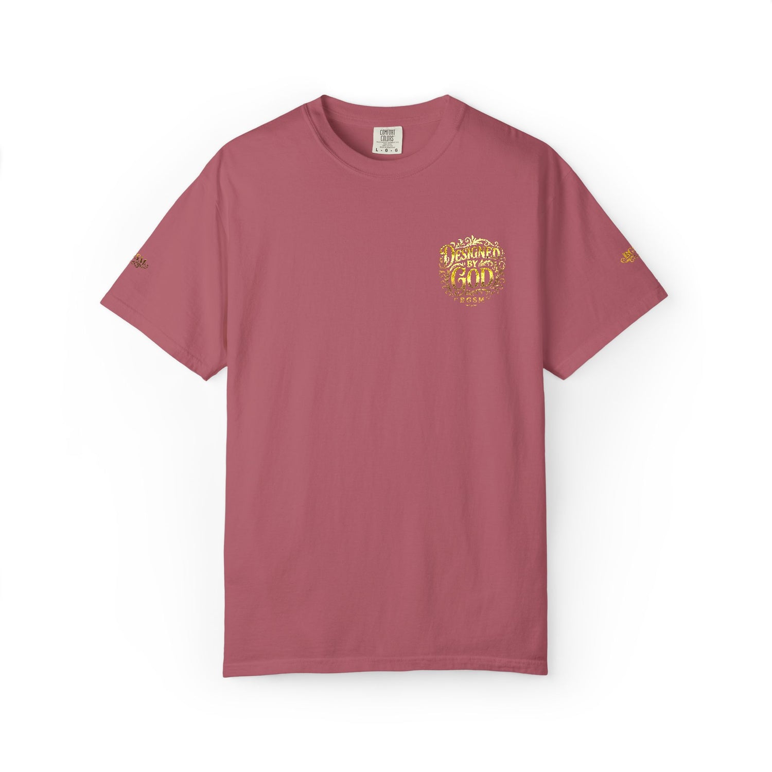 Autumn Fox Pocket T-Shirt — Rust Garment-Dyed Tee with Pocket Fox Design