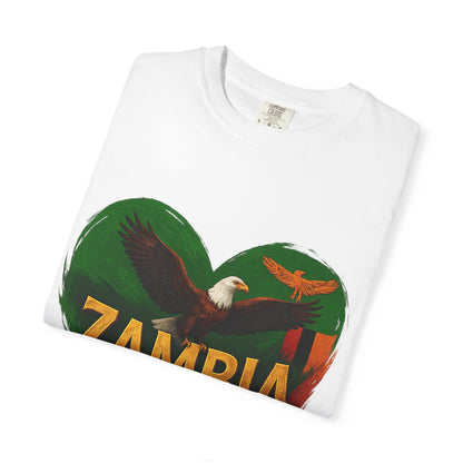 BGSM Zambia Heart Eagle T-Shirt — Patriotic Zambia Graphic Tee