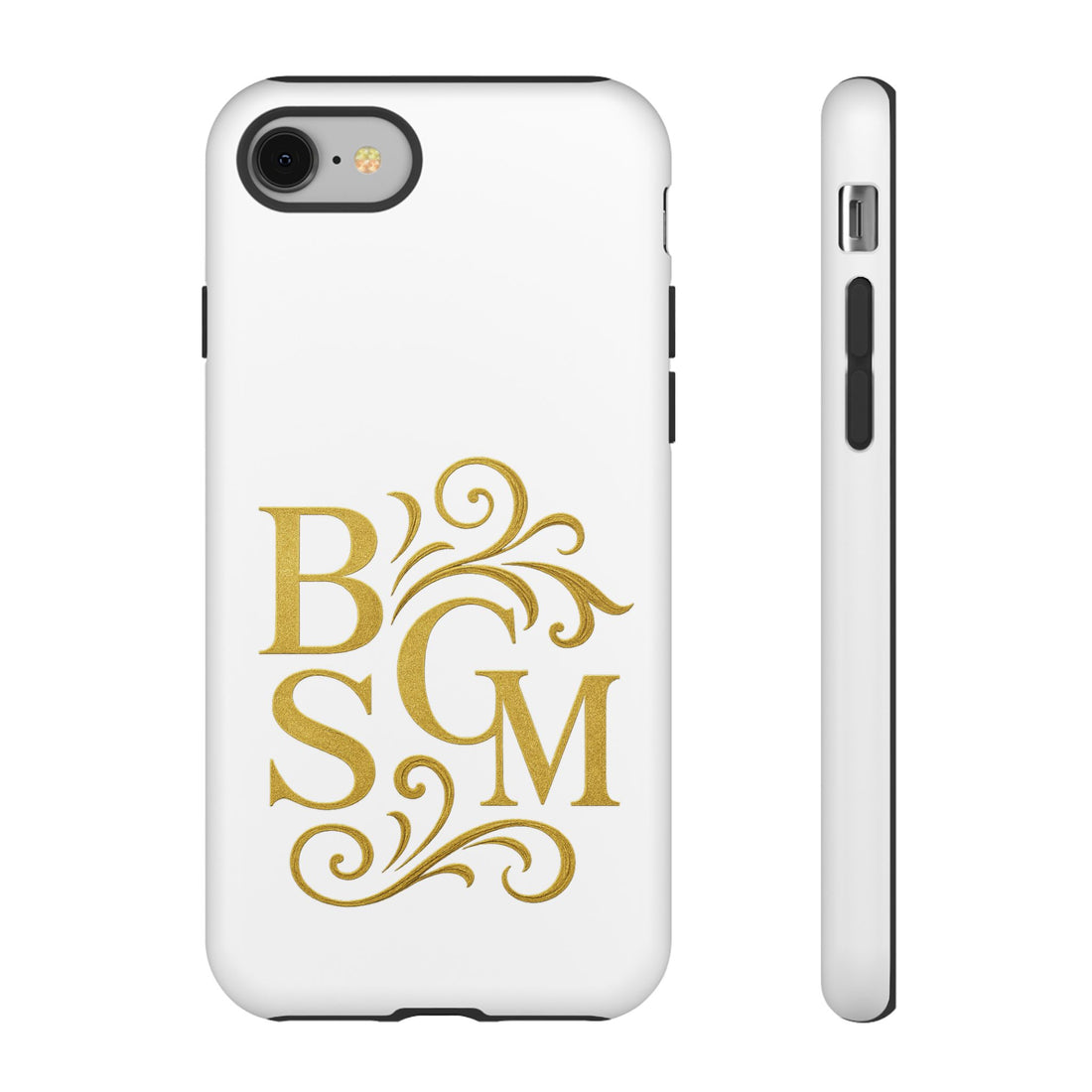 Monogram Tough Case – Elegant Gold B S G M Flourish Phone Case