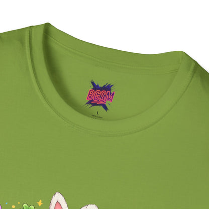 BGSM Happy Easter T-Shirt — Pastel Bunny &amp; Eggs Holiday Tee