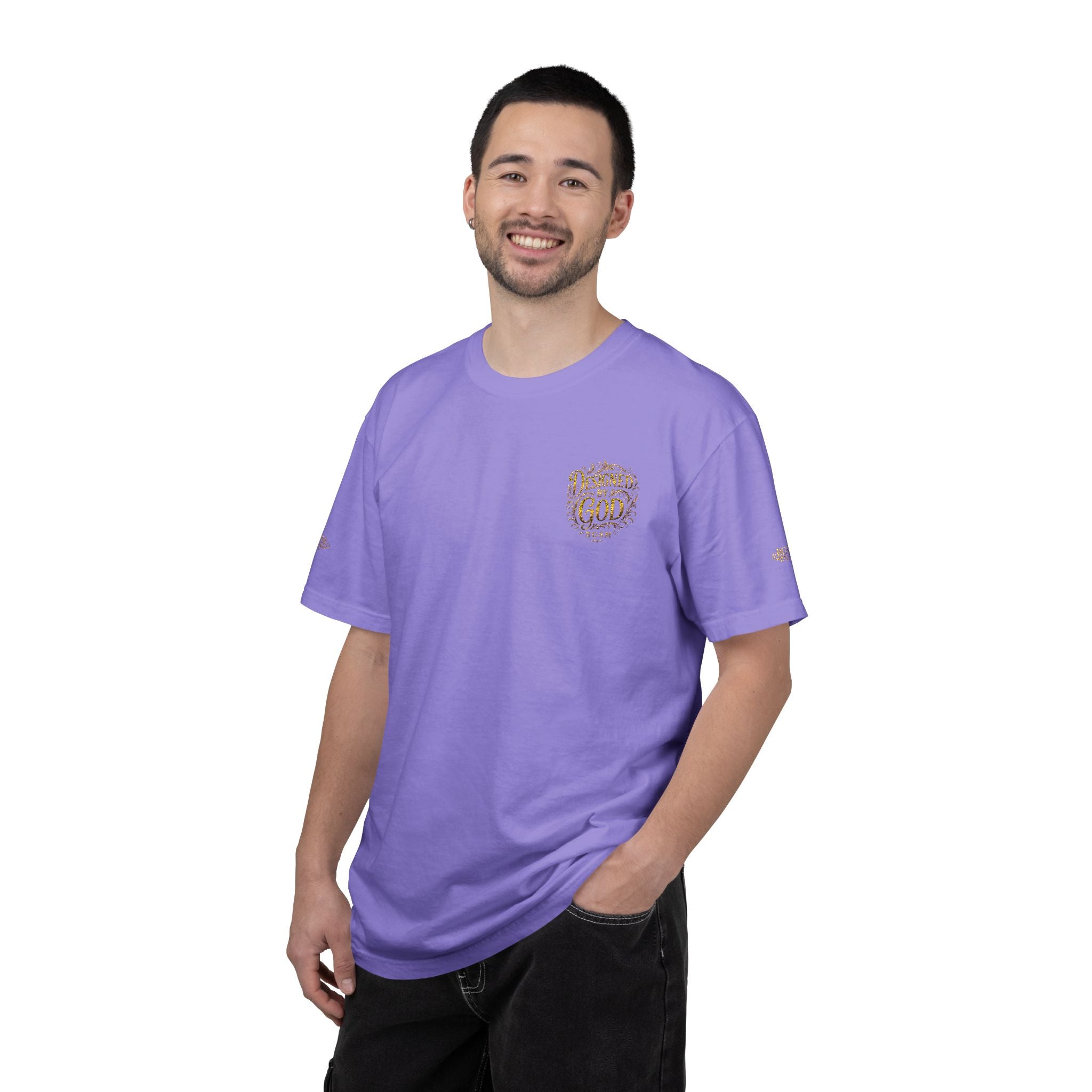 Autumn Fox Pocket T-Shirt — Rust Garment-Dyed Tee with Pocket Fox Design