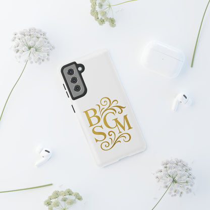 Monogram Tough Case – Elegant Gold B S G M Flourish Phone Case