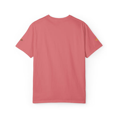 Autumn Fox Pocket T-Shirt — Rust Garment-Dyed Tee with Pocket Fox Design