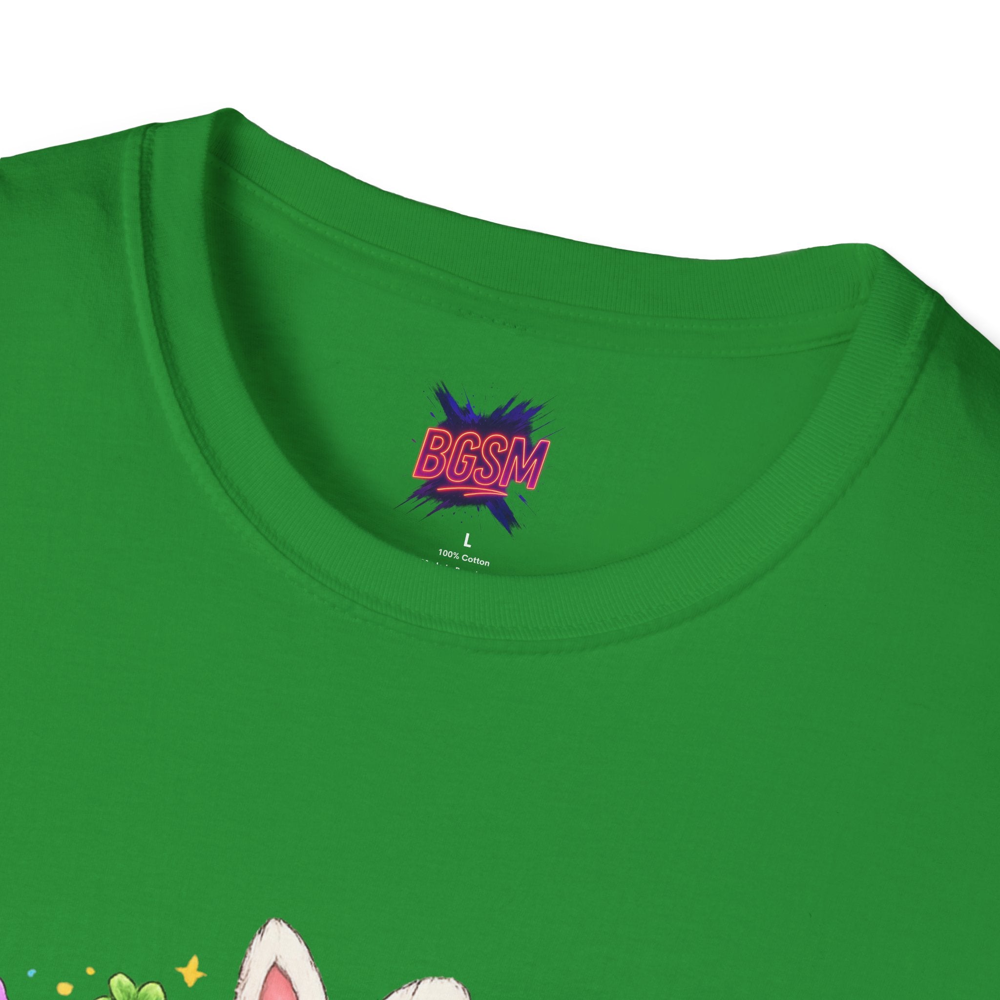 BGSM Happy Easter T-Shirt — Pastel Bunny &amp; Eggs Holiday Tee