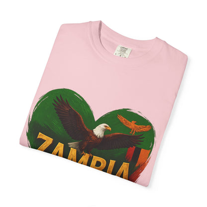 BGSM Zambia Heart Eagle T-Shirt — Patriotic Zambia Graphic Tee