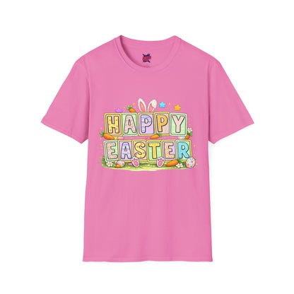 BGSM Happy Easter T-Shirt — Pastel Bunny &amp; Eggs Holiday Tee
