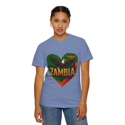 BGSM Zambia Heart Eagle T-Shirt — Patriotic Zambia Graphic Tee
