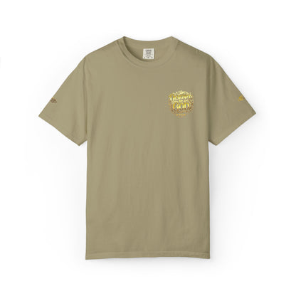 Autumn Fox Pocket T-Shirt — Rust Garment-Dyed Tee with Pocket Fox Design