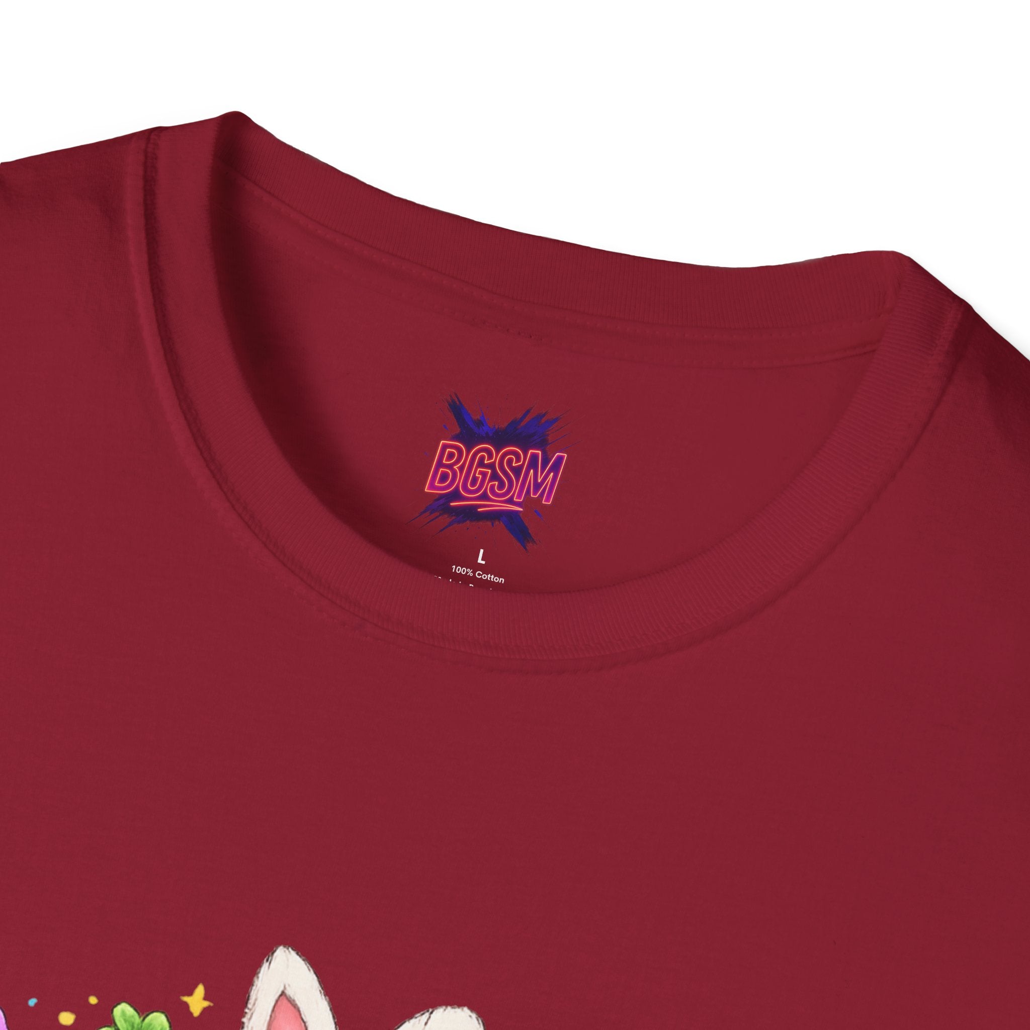 BGSM Happy Easter T-Shirt — Pastel Bunny &amp; Eggs Holiday Tee