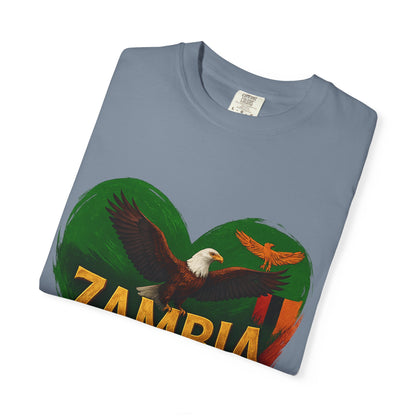 BGSM Zambia Heart Eagle T-Shirt — Patriotic Zambia Graphic Tee
