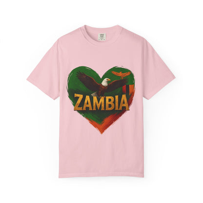BGSM Zambia Heart Eagle T-Shirt — Patriotic Zambia Graphic Tee
