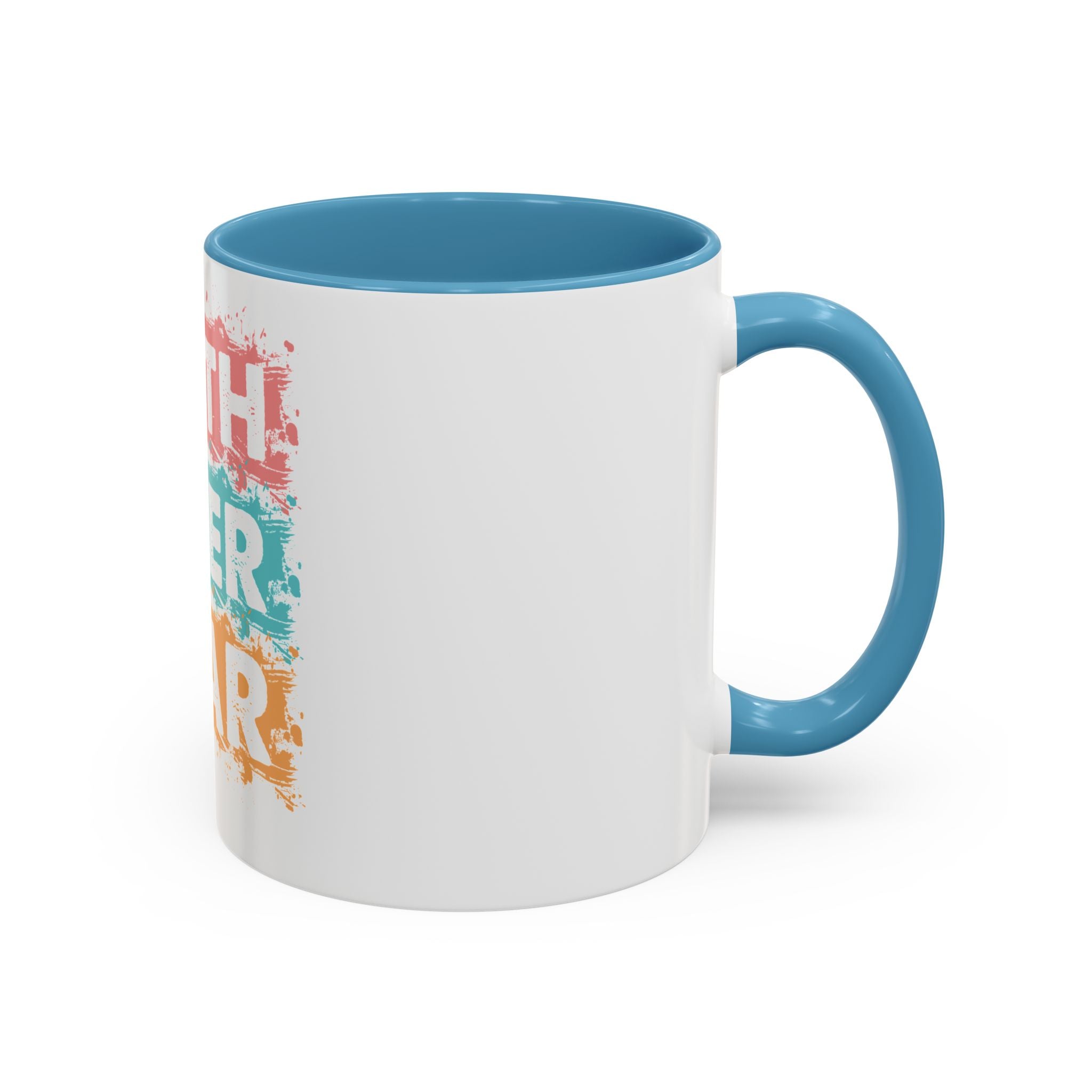 Faith Over Fear Accent Coffee Mug — Inspirational Christian Ceramic Mug (11/15oz)