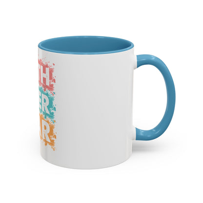 Faith Over Fear Accent Coffee Mug — Inspirational Christian Ceramic Mug (11/15oz)