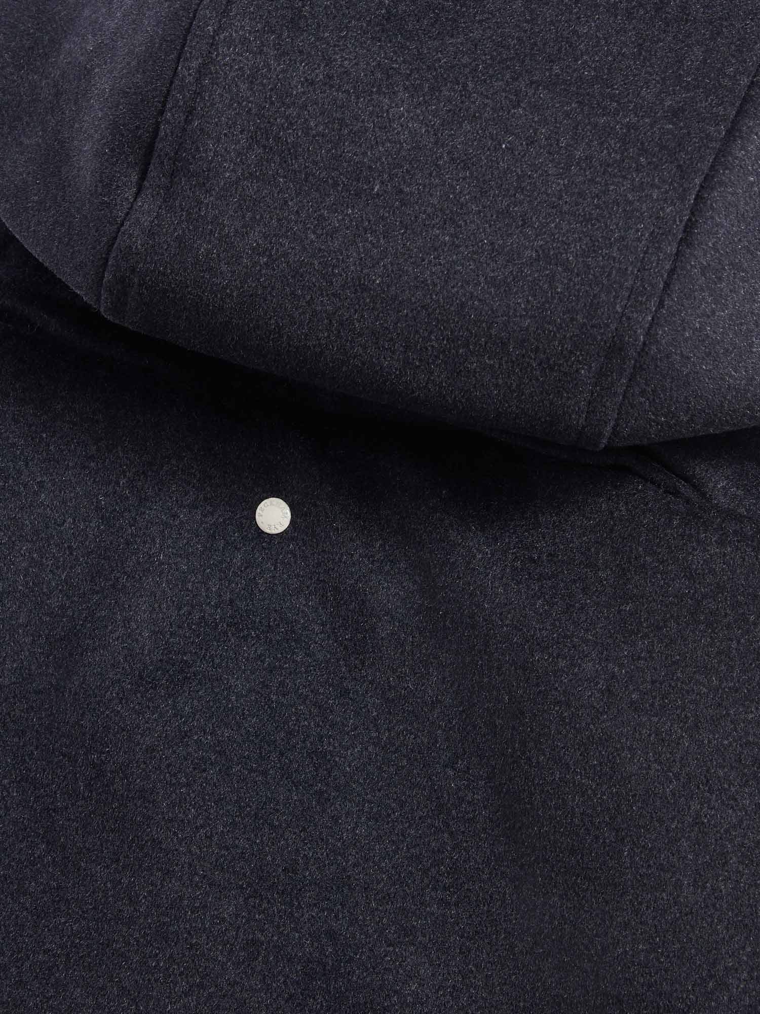 Wool Blend Padded Parka in Dark Sapphire Navy