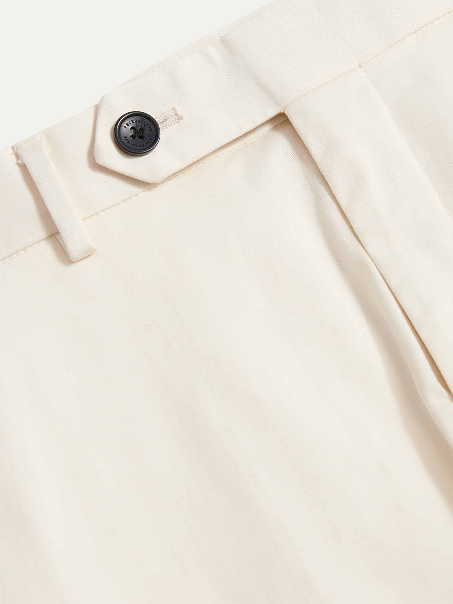 Dean Stretch Cotton Trouser in Egret