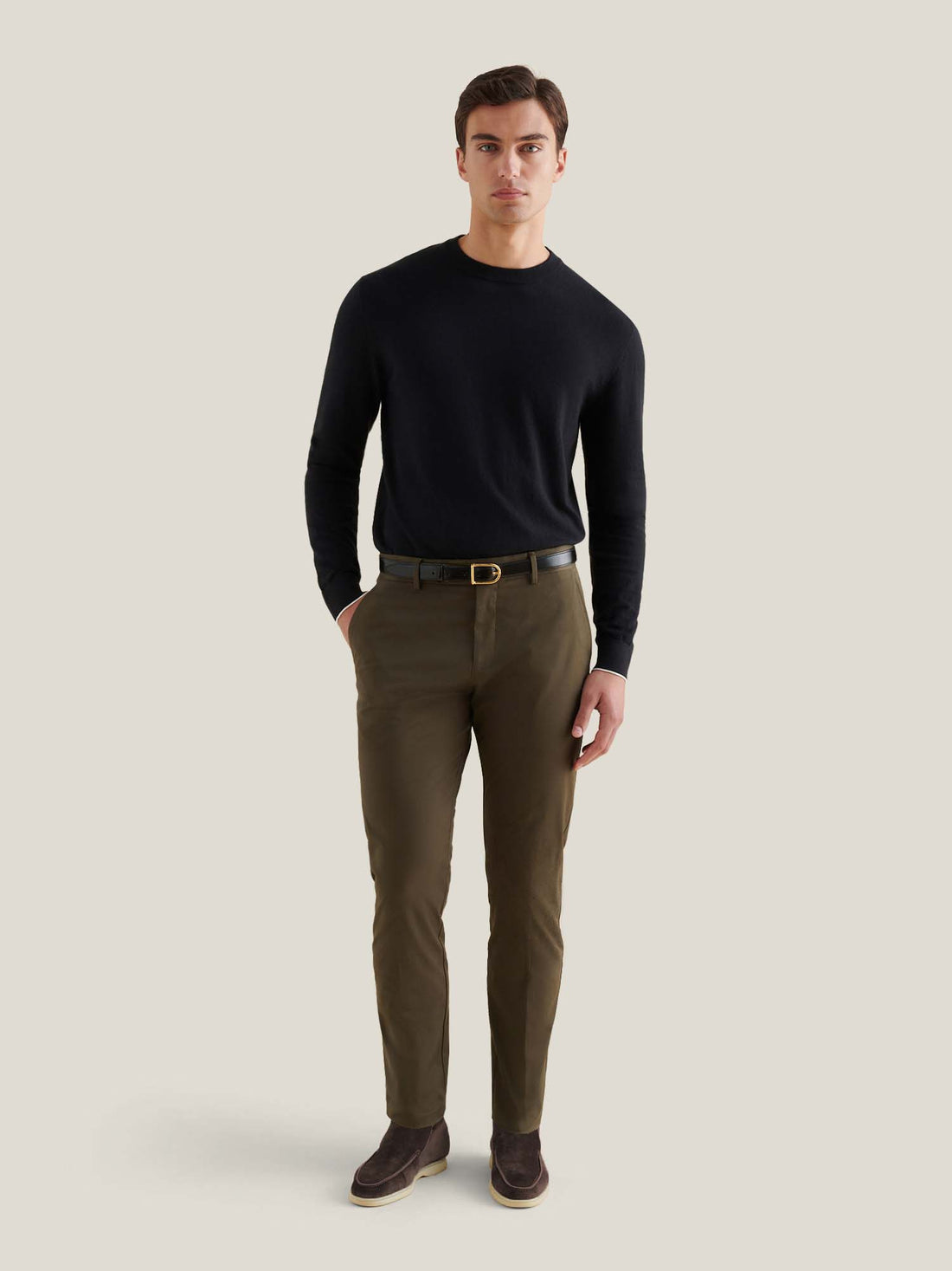 Dean Stretch Cotton Trouser in Sea Turtle