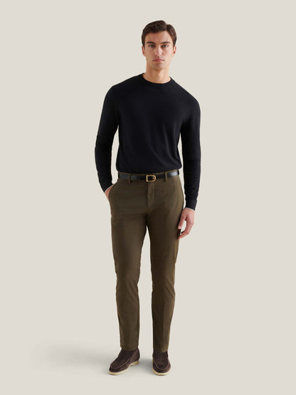 Dean Stretch Cotton Trouser in Sea Turtle
