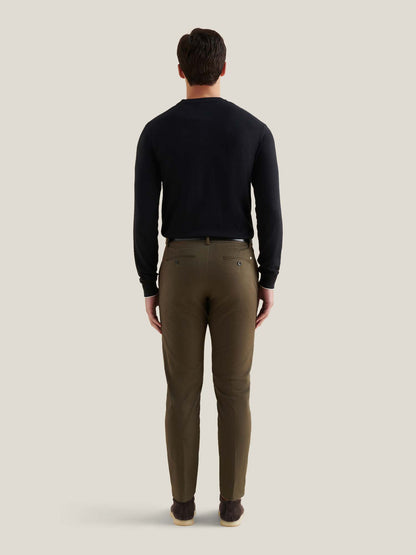Dean Stretch Cotton Trouser in Sea Turtle