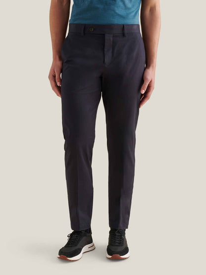 Dean Stretch Cotton Trouser in Dark Sapphire Navy