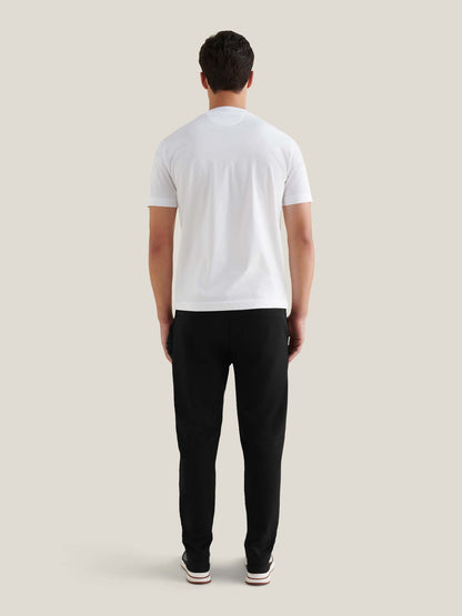 Jersey Interlock Jogger in Black