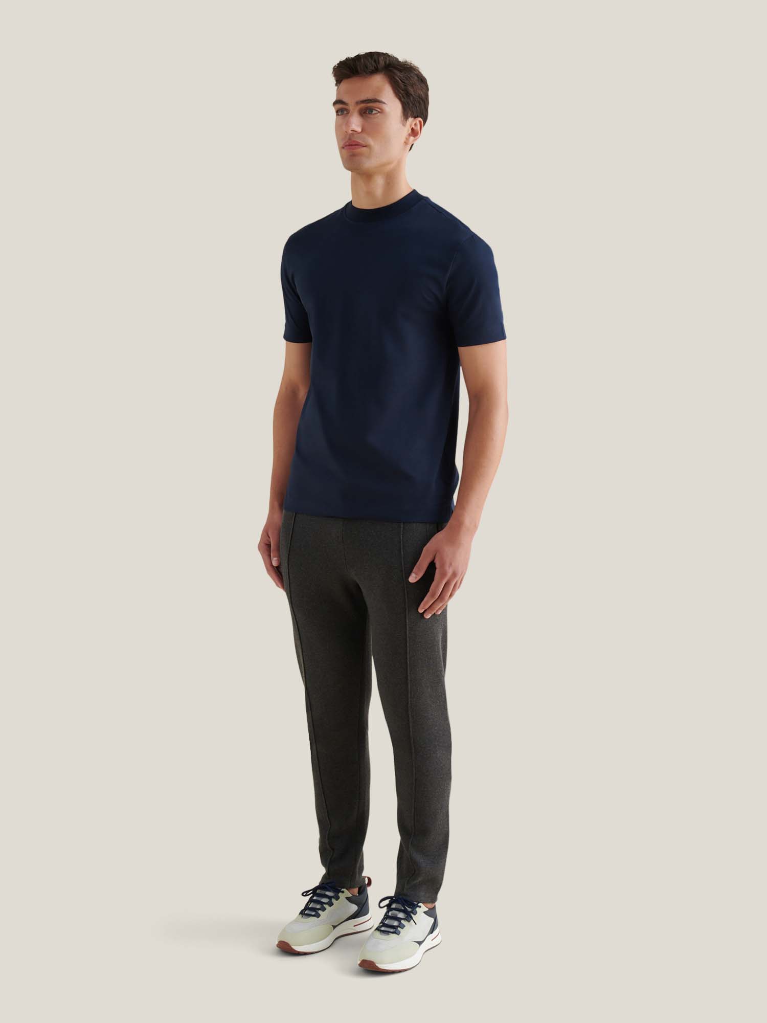 Milano Knit Jogger in Charcoal Grey