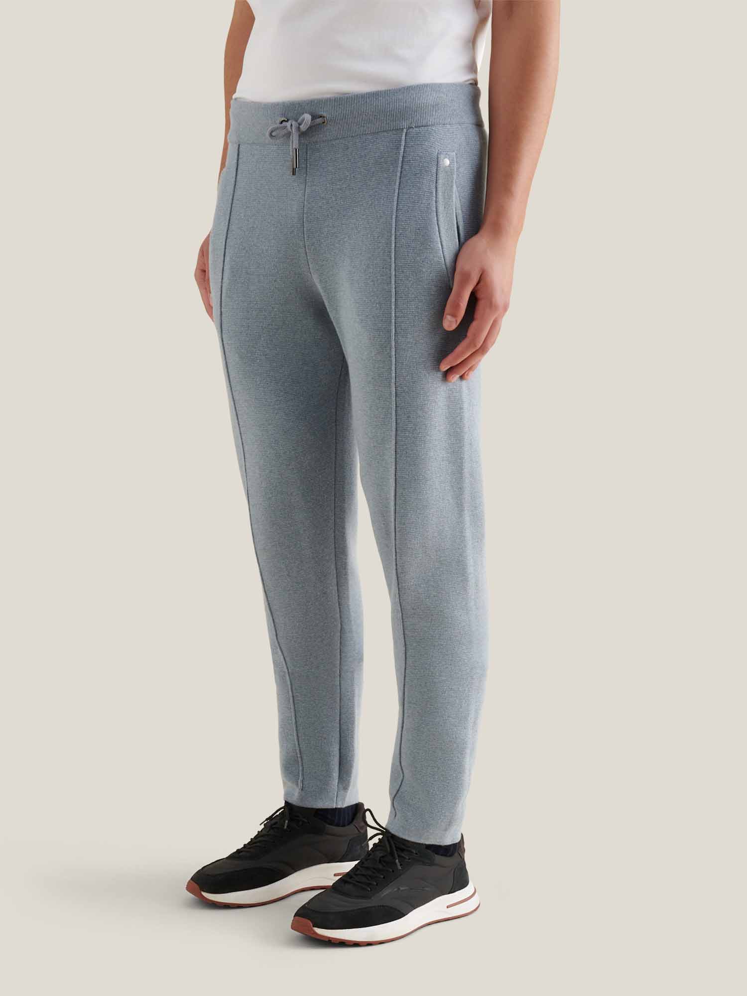 Milano Knit Jogger in Blue Blizzard