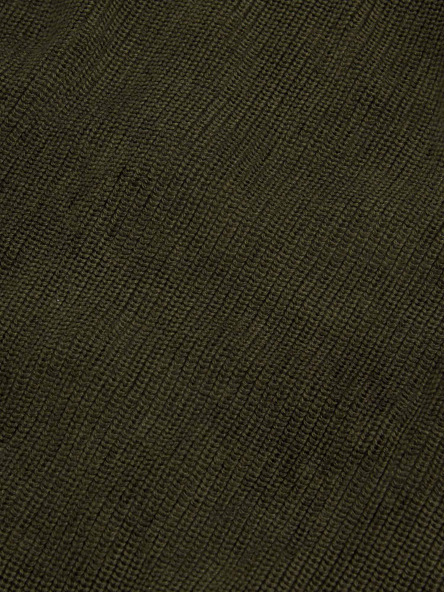 Cotton Knit Funnel-Neck Zip Cardigan in Rosin