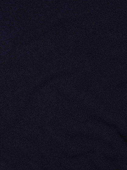 Jersey Knit Long Sleeve Polo Shirt in Dark Sapphire Navy