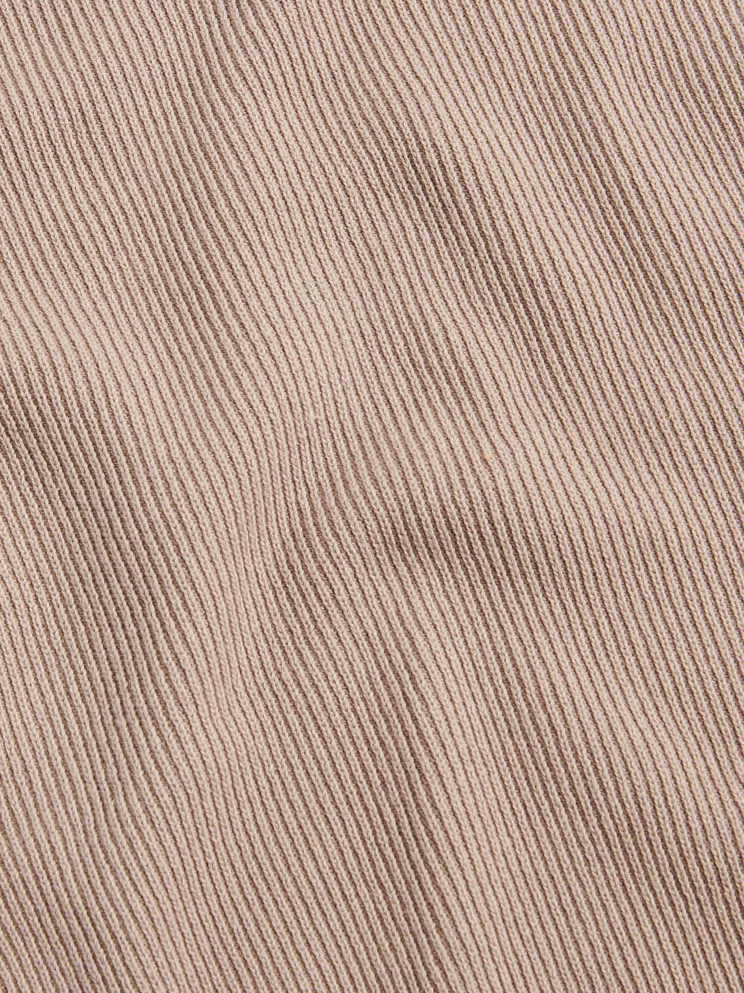 Cotton Blend Rib Knit ¼ Zip in Simply Taupe