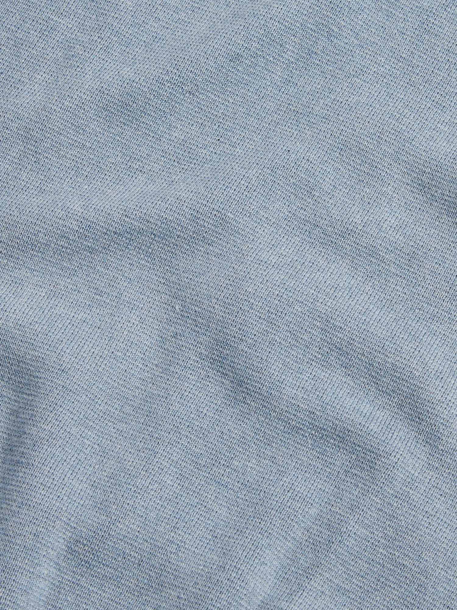 Milano Knit Zip Hoodie in Blue Blizzard