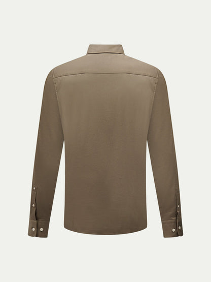 Jersey Hidden-Button Shirt in Sea Turtle