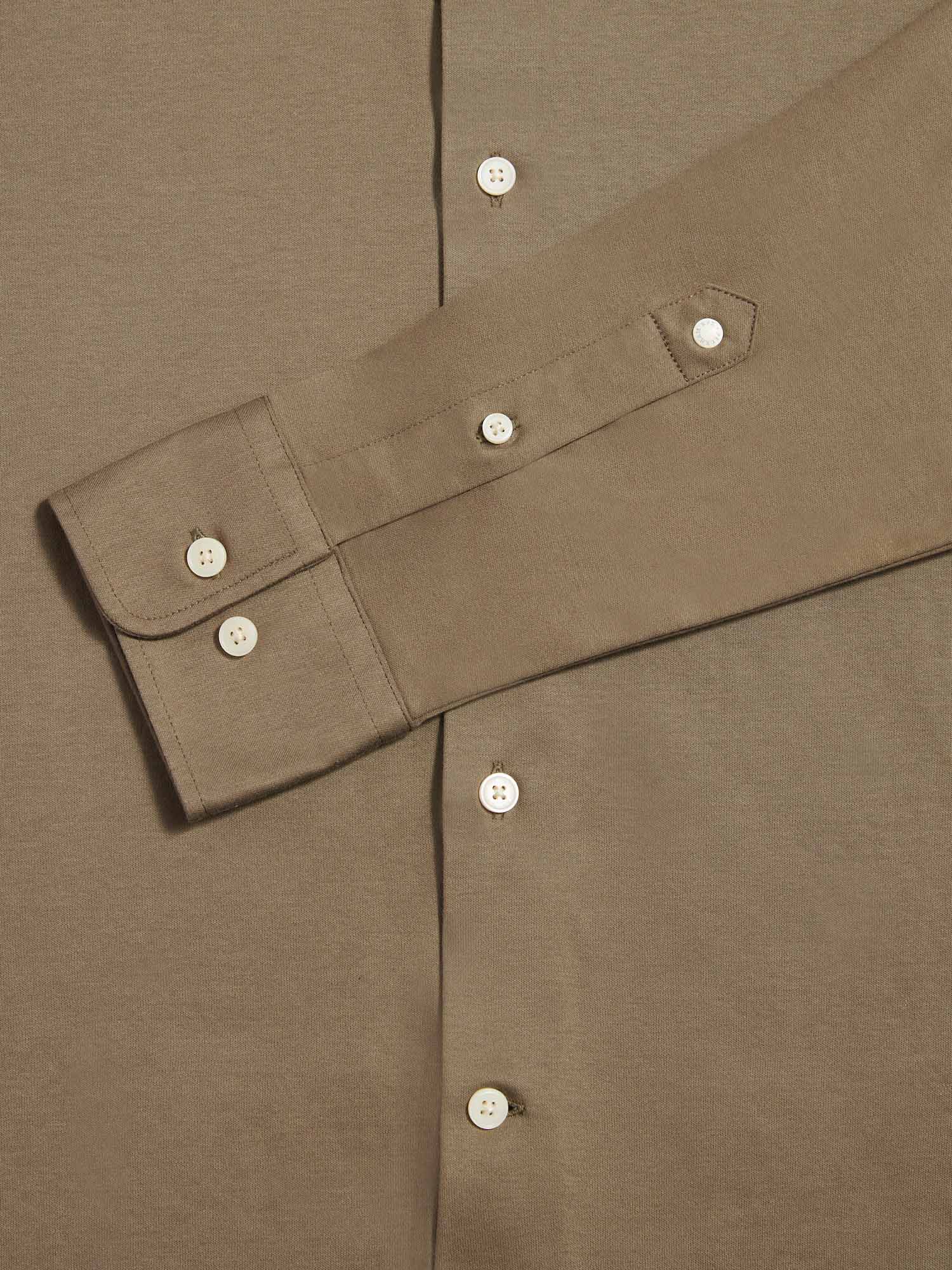 Jersey Hidden-Button Shirt in Sea Turtle