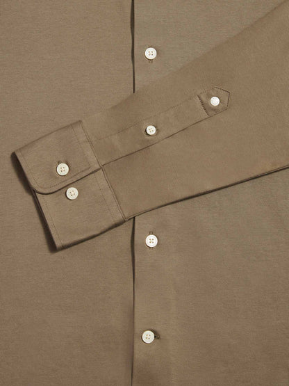 Jersey Hidden-Button Shirt in Sea Turtle