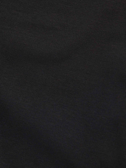 Jersey Interlock Zip Funnel Sweat in Black