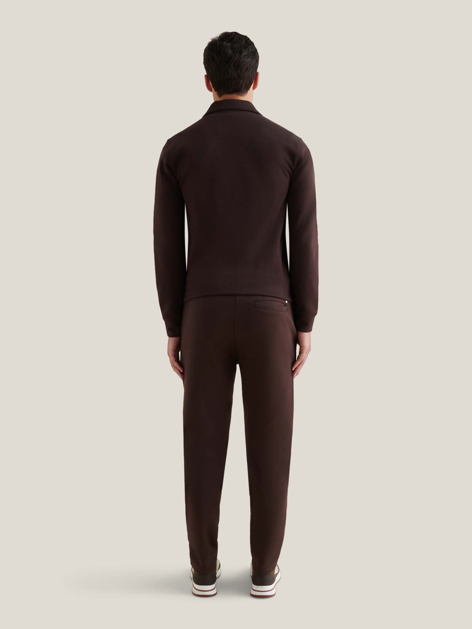 Jersey Interlock Zip Funnel Sweat in Java