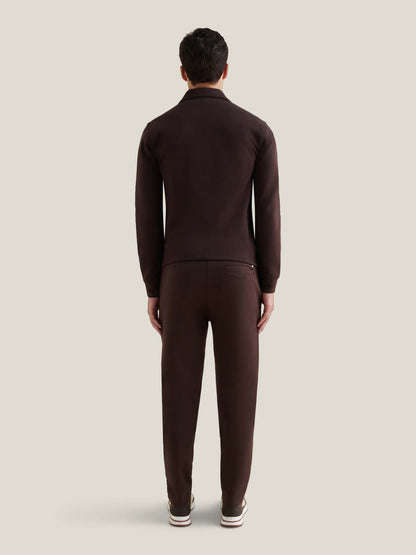 Jersey Interlock Zip Funnel Sweat in Java