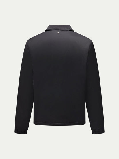 Light Padded Collar Bomber Jacket in Black