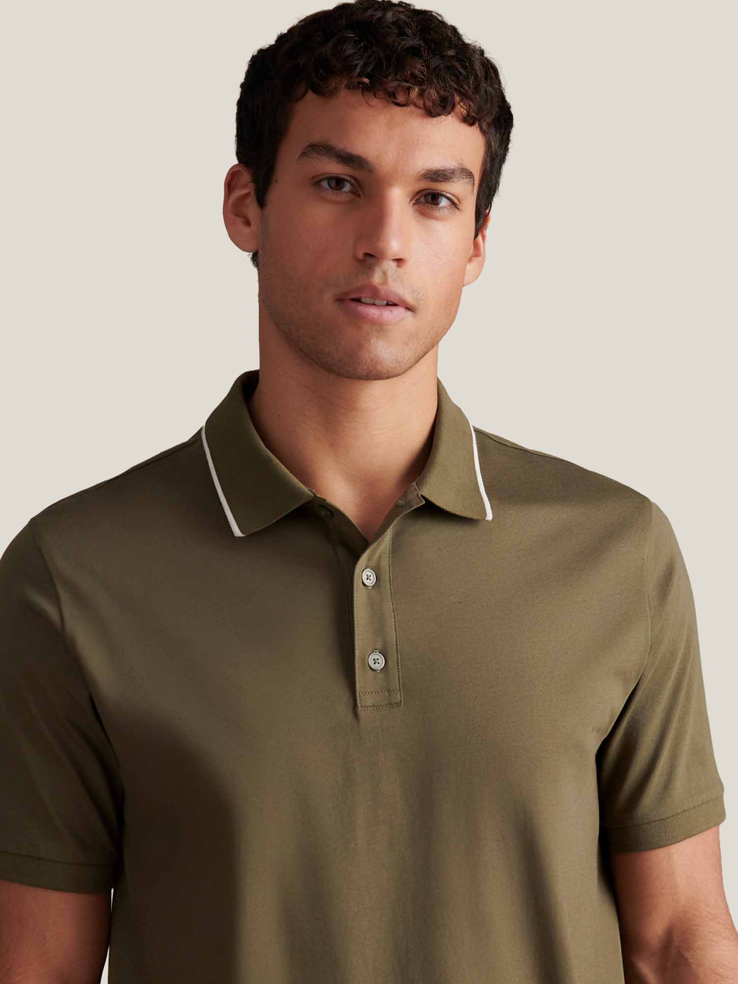 Warwick Tipped Mercerised Polo Shirt in Sea Turtle
