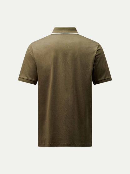 Warwick Tipped Mercerised Polo Shirt in Sea Turtle