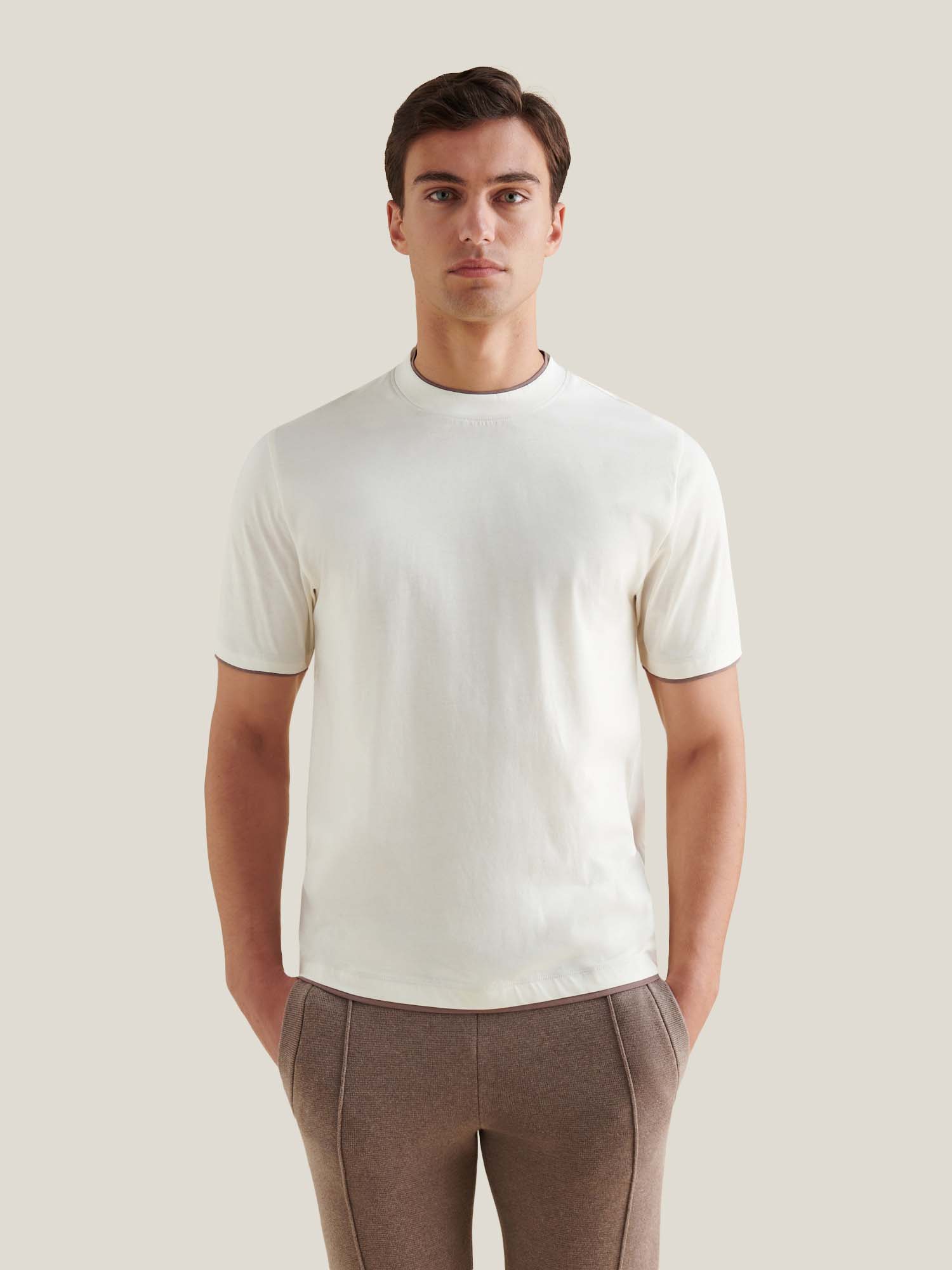 Burlington Double Layer T-Shirt in Egret