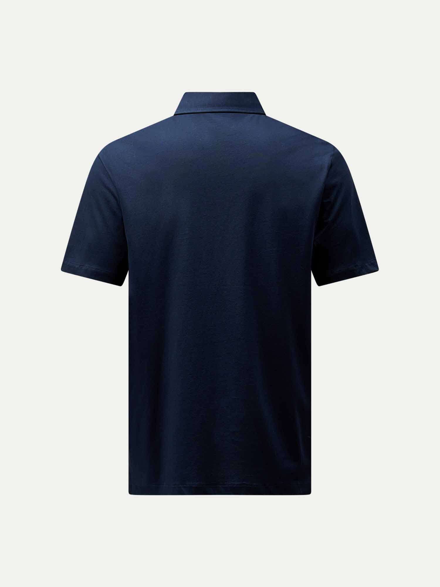 Wardour Mercerised Cotton Polo Shirt in Dark Sapphire Navy