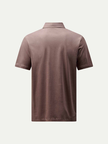 Wardour Mercerised Cotton Polo Shirt in Iron