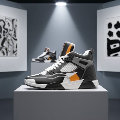 BGSM AJ4 Basketball Sneakers -White Sole